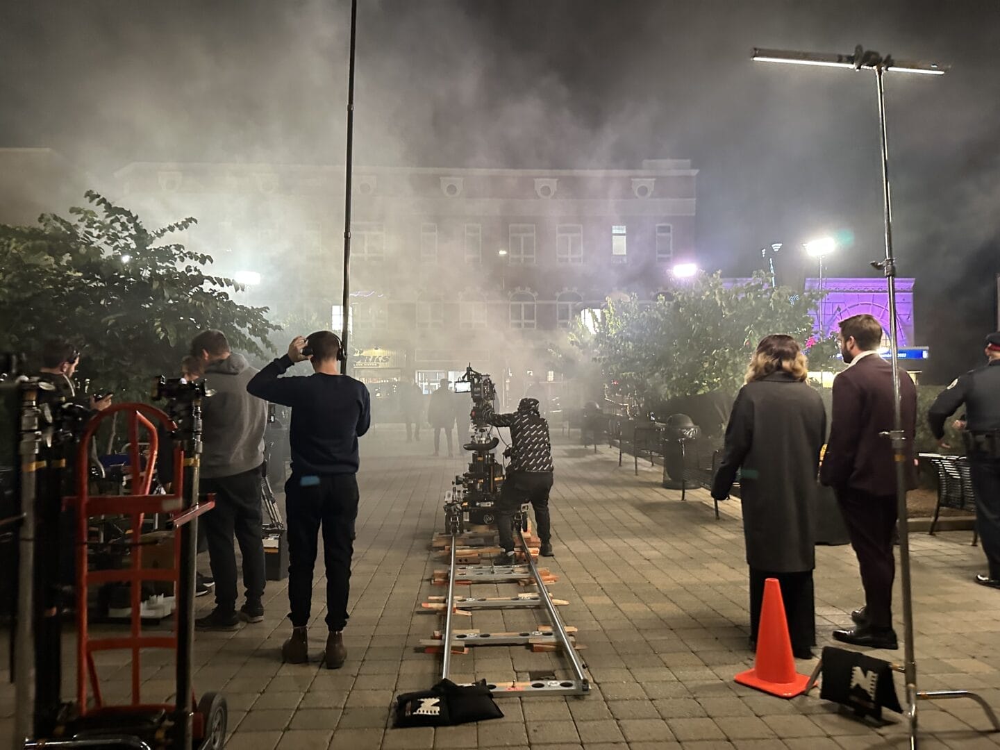Image showing a foggy filmmaking set.  