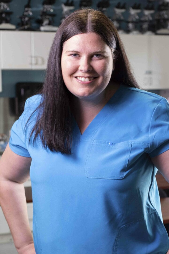 VHA Department Head, Kate Robertson in College for Arts and Technology’s Veterinary Technician Assistant classroom.